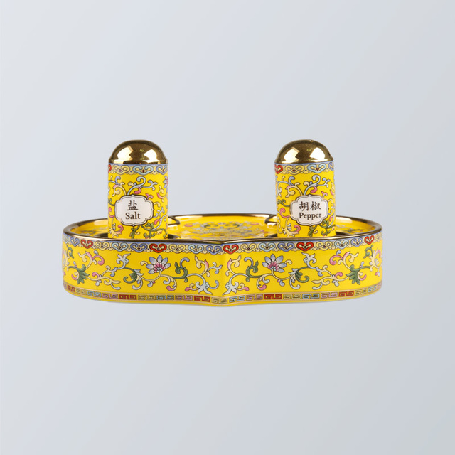 盛世如意国韵黄椒盐瓶