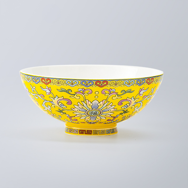 盛世如意国韵黄11cm幼碗